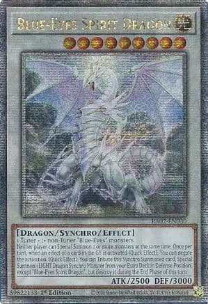 Blue-Eyes Spirit Dragon (Quarter Century Secret Rare) — Yu-Gi-Oh! card