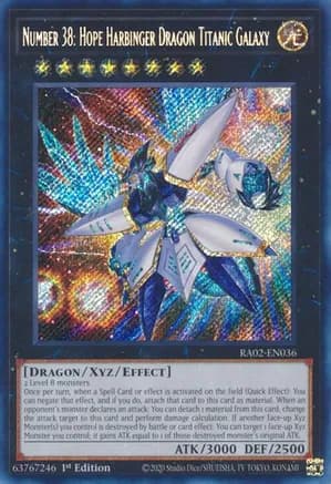 Number 38: Hope Harbinger Dragon Titanic Galaxy (Secret Rare) — 25th Anniversary Rarity Collection II