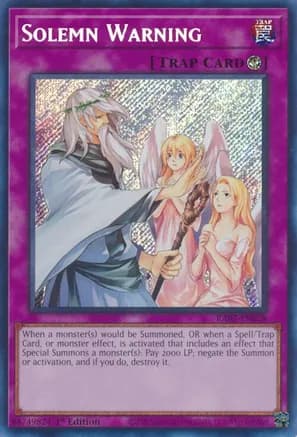 Solemn Warning (Secret Rare) — 25th Anniversary Rarity Collection II