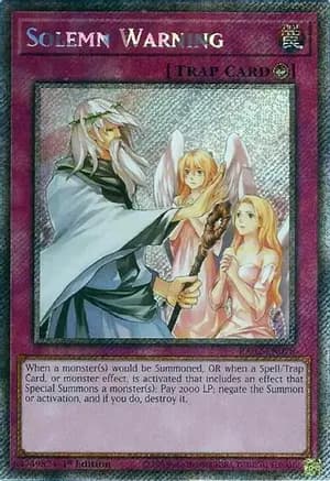 Solemn Warning (Platinum Secret Rare) — 25th Anniversary Rarity Collection II