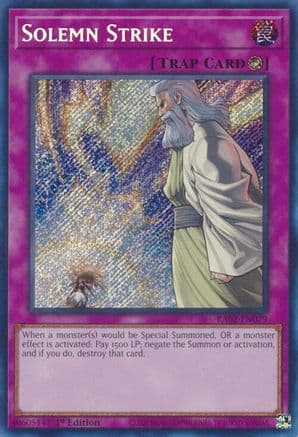 Solemn Strike (Secret Rare) — 25th Anniversary Rarity Collection II