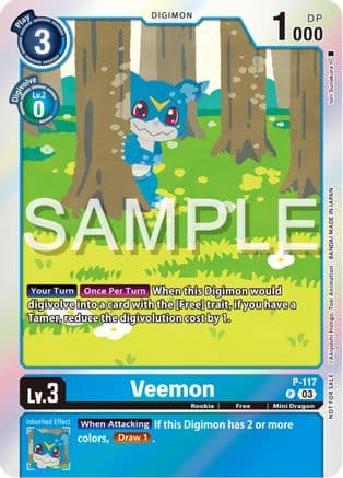 Veemon - P-117 (Beginning Observer Pre-Release) — Digimon Promotion Cards