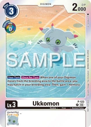 Ukkomon - P-123 (Beginning Observer Pre-Release Winner) — Digimon Promotion Cards