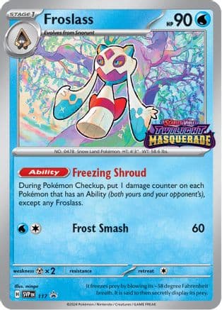 Froslass - 117 — SV: Scarlet & Violet Promo Cards Pokémon TCG card by mingo