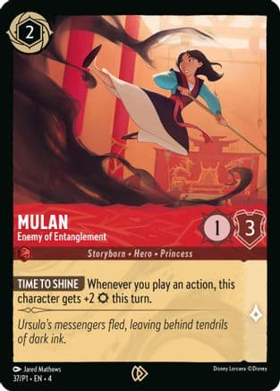 Mulan - Enemy of Entanglement — Disney Lorcana Promo Cards