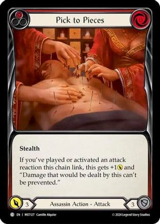 Pick to Pieces (Red) — Part the Mistveil Flesh and Blood card by Grabthar Hasanu