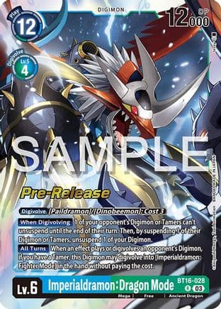 Imperialdramon: Dragon Mode — Beginning Observer Pre-Release Cards