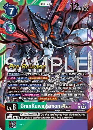 GranKuwagamon ACE — Beginning Observer Pre-Release Cards