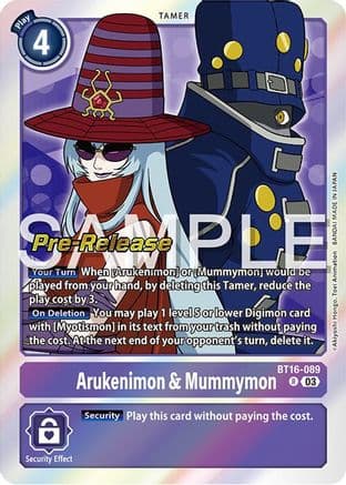 Arukenimon & Mummymon — Beginning Observer Pre-Release Cards