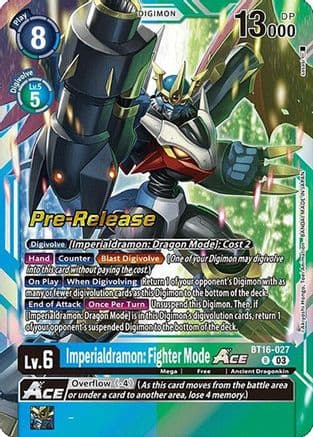 Imperialdramon: Fighter Mode ACE — Beginning Observer Pre-Release Cards