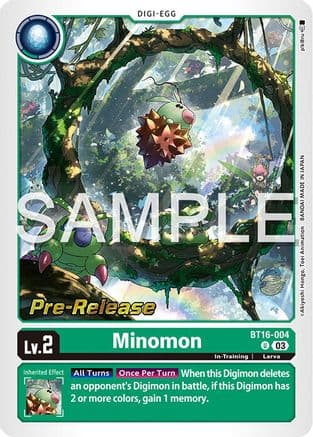 Minomon — Beginning Observer Pre-Release Cards