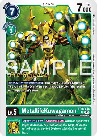 MetallifeKuwagamon — Beginning Observer Pre-Release Cards
