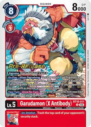 Garudamon (X Antibody) — Beginning Observer Pre-Release Cards