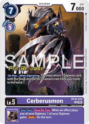 Cerberusmon — Digimon Card Game card