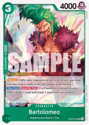 Bartolomeo — 500 Years in the Future Pre-Release Cards One Piece Card Game card by NIJIMAARC