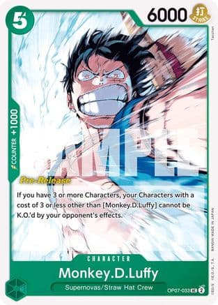 Monkey.D.Luffy (033) — 500 Years in the Future Pre-Release Cards