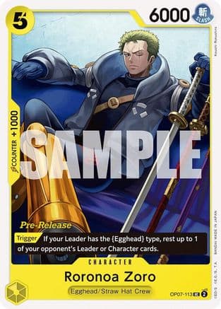 Roronoa Zoro (113) — One Piece Card Game card