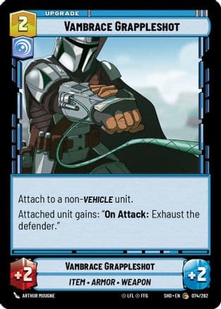Vambrace Grappleshot — Shadows of the Galaxy Star Wars: Unlimited card by Arthur Mougne