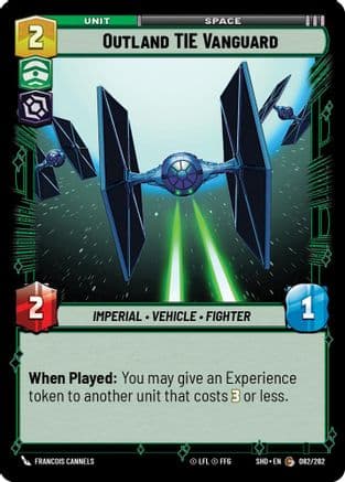 Outland TIE Vanguard — Shadows of the Galaxy Star Wars: Unlimited card by Francois Cannels