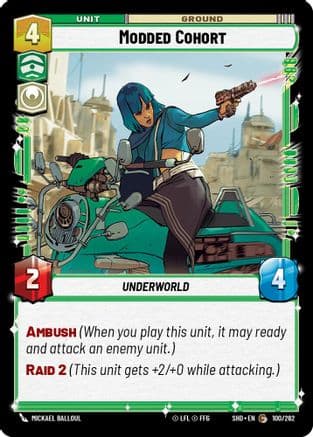 Modded Cohort — Shadows of the Galaxy Star Wars: Unlimited card by Mickael Balloul