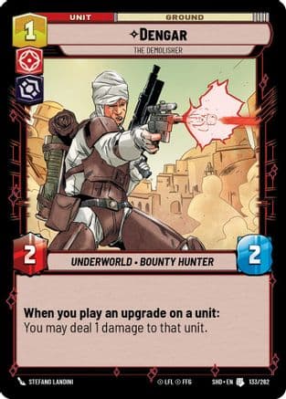 Dengar - The Demolisher — Shadows of the Galaxy Star Wars: Unlimited card by Stefano Landini