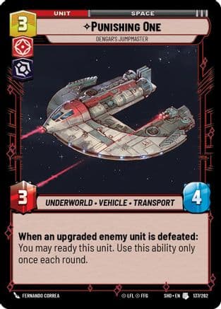 Punishing One - Dengar's Jumpmaster — Shadows of the Galaxy Star Wars: Unlimited card by Fernando Correa