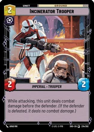 Incinerator Trooper — Shadows of the Galaxy Star Wars: Unlimited card by Amad Mir