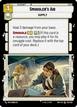 Smuggler's Aid — Shadows of the Galaxy Star Wars: Unlimited card by Eric Hibbeler