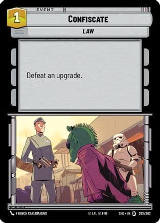 Confiscate — Shadows of the Galaxy Star Wars: Unlimited card by French Carlomagno