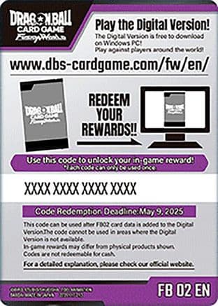 Code Card - Blazing Aura Booster (FB02) — Blazing Aura