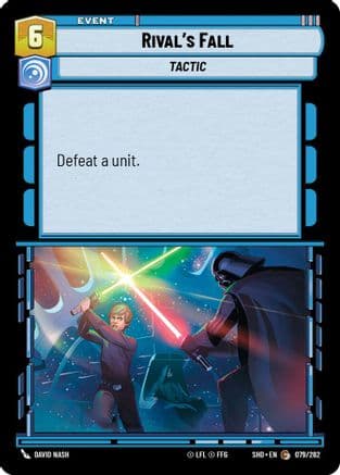 Rival's Fall — Shadows of the Galaxy Star Wars: Unlimited card by David Nash
