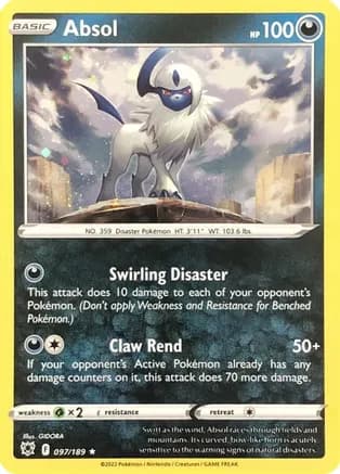 Absol - 097/189 (Cosmos Holo) — Miscellaneous Cards & Products Pokémon TCG card by GIDAYORA