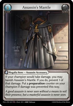 Assassin's Mantle — Promotional Cards