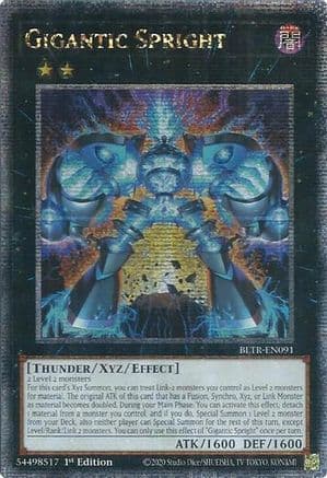 Gigantic Spright (Quarter Century Secret Rare) — Battles of Legend: Terminal Revenge Yu-Gi-Oh! card by Studio Dice/SHUEISHA, TV TOKYO, KONAMI
