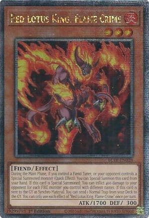 Red Lotus King, Flame Crime (Quarter Century Secret Rare) — Battles of Legend: Terminal Revenge