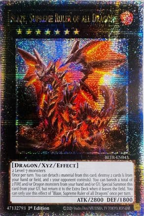 Blaze, Supreme Ruler of all Dragons (Quarter Century Secret Rare) — Battles of Legend: Terminal Revenge
