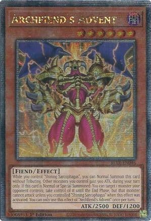 Archfiend's Advent (Quarter Century Secret Rare) — Battles of Legend: Terminal Revenge