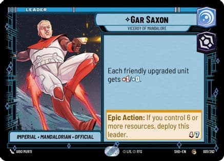 Gar Saxon - Viceroy of Mandalore — Shadows of the Galaxy Star Wars: Unlimited card by Ario Murti