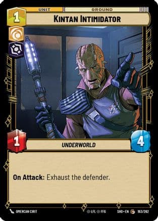 Kintan Intimidator — Shadows of the Galaxy Star Wars: Unlimited card by Omercan Cirit