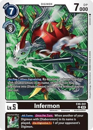 Infermon — Infernal Ascension Digimon Card Game card by GOSSAN
