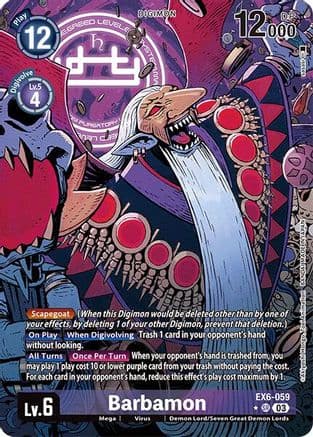 Barbamon (Alternate Art) — Infernal Ascension Digimon Card Game card by Kouji Wada