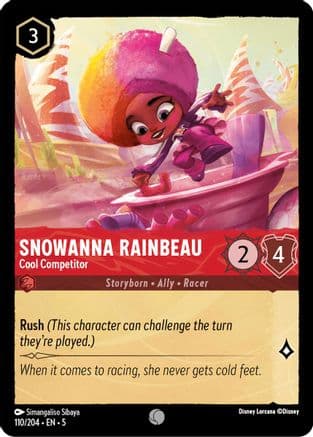 Snowanna Rainbeau - Cool Competitor — Shimmering Skies Disney Lorcana card by Simangaliso Sibaya
