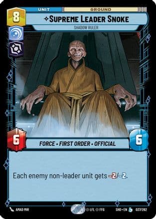 Supreme Leader Snoke - Shadow Ruler — Shadows of the Galaxy