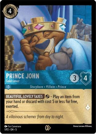 Prince John - Gold Lover — Disney Lorcana Promo Cards Disney Lorcana card by Koni
