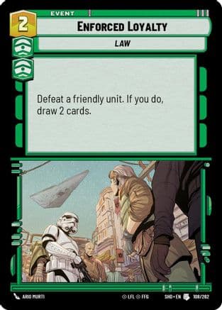 Enforced Loyalty — Shadows of the Galaxy Star Wars: Unlimited card by Ario Murti