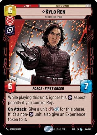 Kylo Ren - Killing the Past — Shadows of the Galaxy Star Wars: Unlimited card by Amelie Hutt