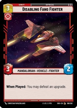 Disabling Fang Fighter — Shadows of the Galaxy Star Wars: Unlimited card by Christian Papazoglakis