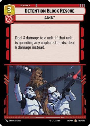 Detention Block Rescue — Shadows of the Galaxy Star Wars: Unlimited card by Omercan Cirit