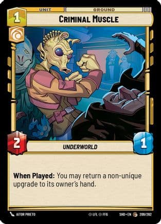 Criminal Muscle — Shadows of the Galaxy Star Wars: Unlimited card by Aitor Prieto