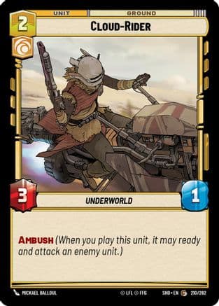 Cloud-Rider — Shadows of the Galaxy Star Wars: Unlimited card by Mickael Balloul